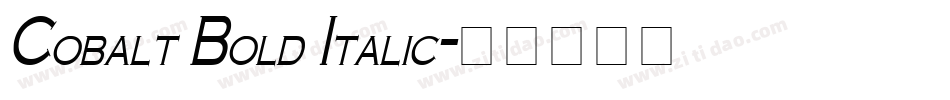 Cobalt Bold Italic字体转换